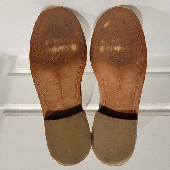 Sam Edelman Loafers Women's Leather Sz 9.5 Slip On Shoes Tan Fringe Gold - Picture 10 of 12